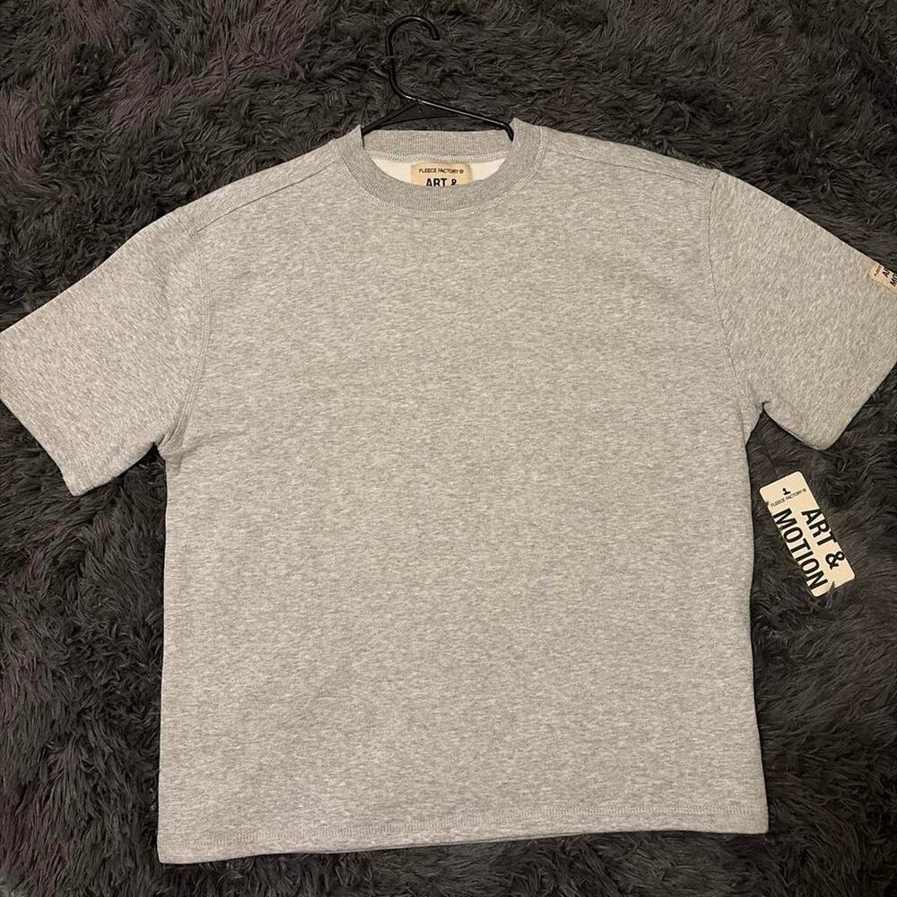 Fleece factory grey cotton t shirt